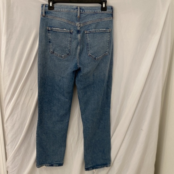 AGOLDE Riley Crop: High Rise Straight Crop Stretch Jeans 28 - Picture 5 of 7